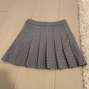 Aritzia Sunday Best Baby Blue Plaid Olive Skirt Size 2